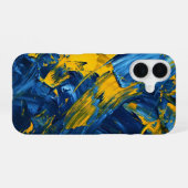 Oekraïense kleuren Abstract _ iphone case iPhone 16 Hoesje (Achterkant horizontaal)