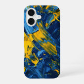 Oekraïense kleuren Abstract _ iphone case iPhone 16 Hoesje (Achterkant)