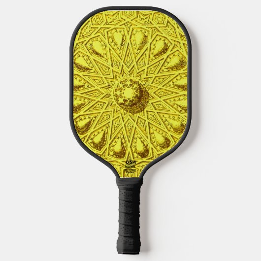 Oekraïense kleurenkrans pickleball paddle (Achterkant)