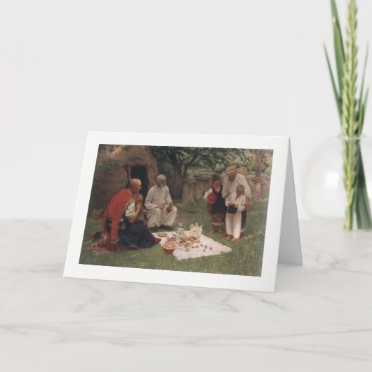 Oekraïense Kozaki / Kozakken bij Paas Kaart (Voorkant)