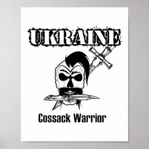 Oekraïense Kozakkenkrijger - Steun Oekraïne  Poster