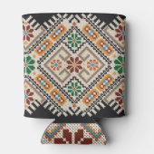 Oekraïense kruissteek: etnisch handgemaakt patroon blikjeskoeler (Achterkant)