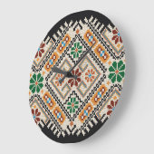 Oekraïense kruissteek: etnisch handgemaakt patroon grote klok (Hoek)