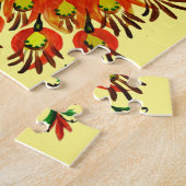 Oekraïense kunstvogel en bloemen Petrykivka schild Legpuzzel (Zijkant)