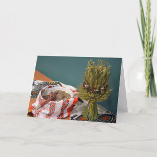 Oekraïense Kutya en Didukh Feestdagen Kaart