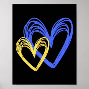 Oekraïense liefde geschilderde harten Oekraïne zal Poster