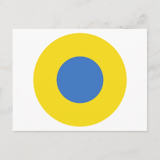 Oekraïense luchtmacht Roundel Briefkaart (Voorkant)