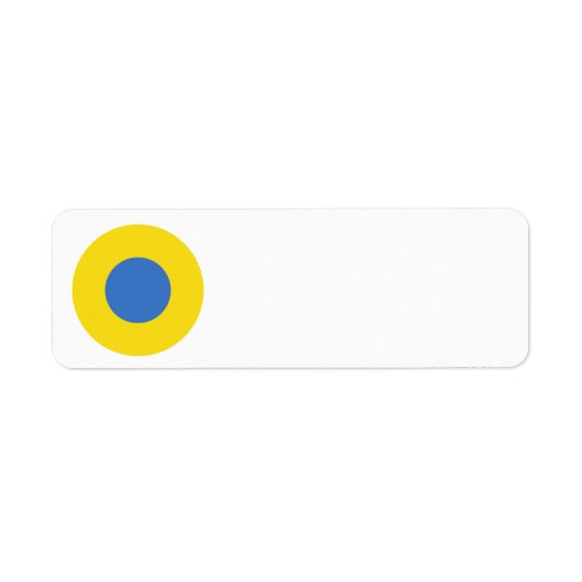 Oekraïense luchtmacht Roundel Etiket (Voorkant)