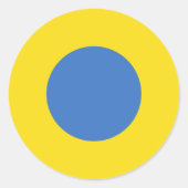 Oekraïense luchtmacht Roundel Ronde Sticker (Voorkant)
