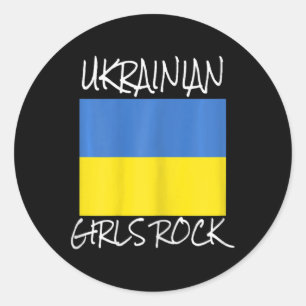 Oekraïense meisjes rock vriendin onbreekbaar Oekra Ronde Sticker