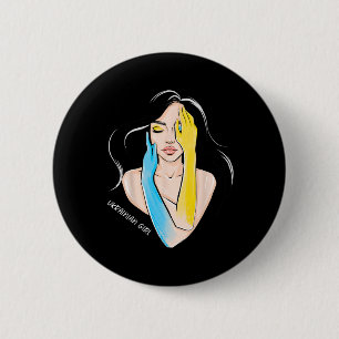 Oekraïense meisjes vrouwen ronde button 5,7 cm