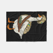 Oekraïense Militaire Gans Combyt Soldaat Grappig R Fleece Deken (Voorkant (Horizontaal))