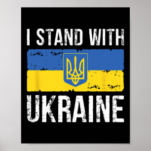 Oekraïense minnaar Ik sta met Oekraïne Hart Poster