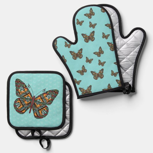 Oekraïense monarch ovenwant & pannenlap set (Voorkant / Achterkant)