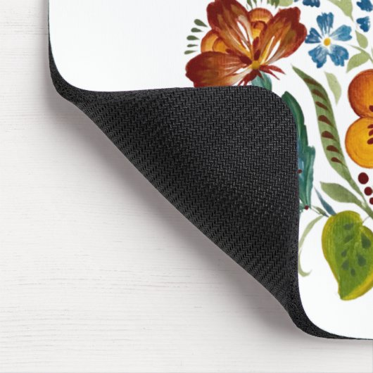 Oekraïense muis met bloemen muismat (Hoek)