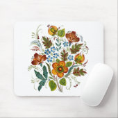 Oekraïense muis met bloemen muismat (Met muis)