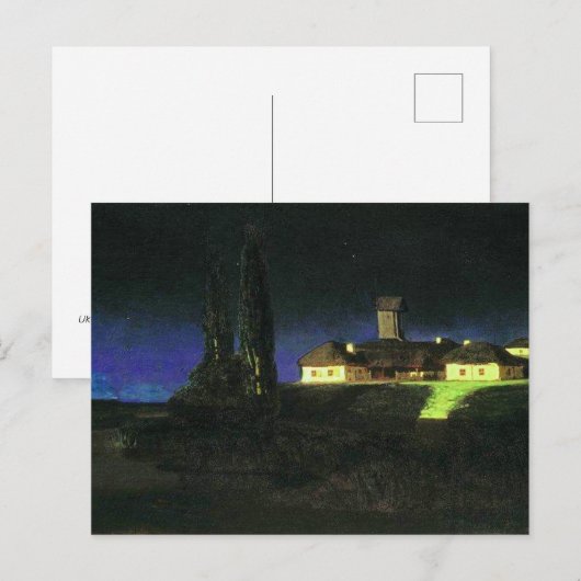 Oekraïense nacht door het Briefkaart Arkhyp Kuindz (Voorkant / Achterkant)