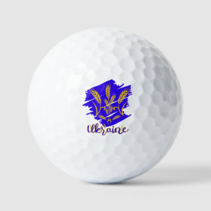 Oekraïense nationale symbol tryzub gemaakt van tar golfballen