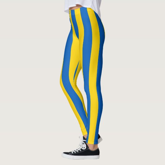 Oekraïense nationale vlag - kleuren verticale stri leggings (Links)