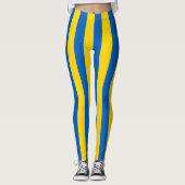 Oekraïense nationale vlag - kleuren verticale stri leggings (Voorkant)