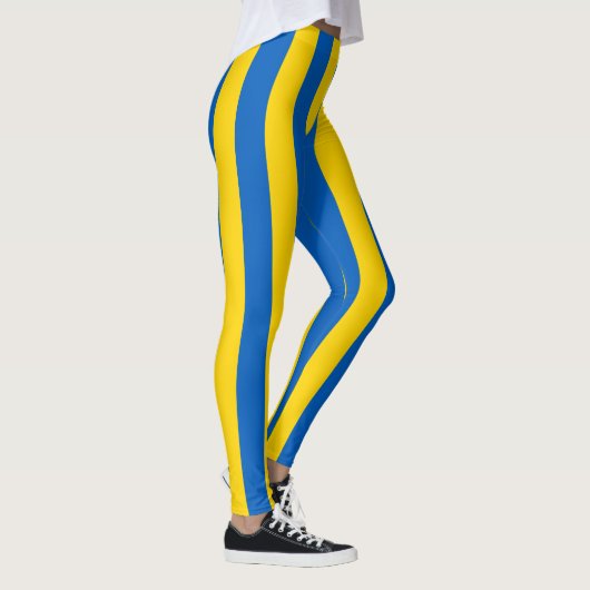 Oekraïense nationale vlag - kleuren verticale stri leggings (Rechts)