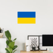 Oekraïense Nationale Vlag Poster (Thuiskantoor)