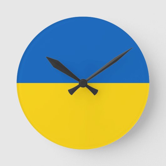 Oekraïense Nationale Vlag Ronde Klok (Voorkant)