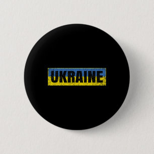 Oekraïense Nationale Vlag Vintage Oekraïne Kaart L Ronde Button 5,7 Cm