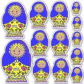 Oekraïense nestpoppen, sticker (Voorkant)