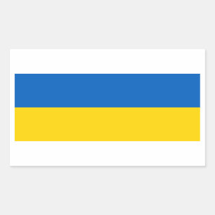 Oekraïense/Oekraïense vlag Rechthoekige Sticker