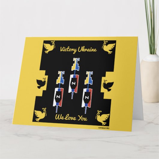 Oekraïense oorlogsoverwinning kaart (Voorkant)