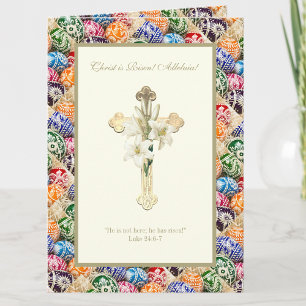 Oekraïense Paaseieren Christus is verrezen Allelui Kaart