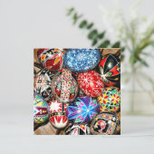 Oekraïense paaseieren feestdagenkaart (Staand voorkant)