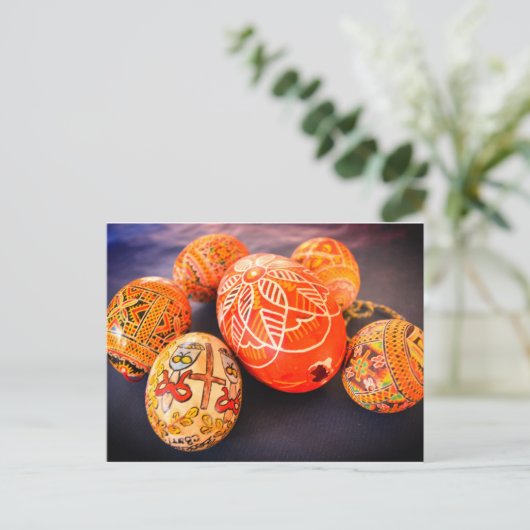 Oekraïense paaseieren feestdagenkaart (Staand voorkant)