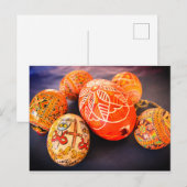 Oekraïense paaseieren feestdagenkaart (Voorkant / Achterkant)