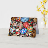 Oekraïense paaseieren kaart (Gele Bloem)