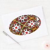 Oekraïense paaseieren ovale sticker (Envelop)