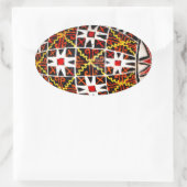 Oekraïense paaseieren ovale sticker (Tas)