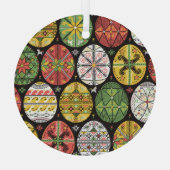 Oekraïense paaseieren, patroon. glas ornament (Achterkant)