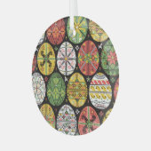 Oekraïense paaseieren, patroon. glas ornament (Voorkant links)