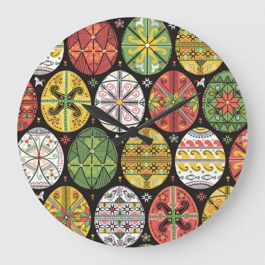 Oekraïense paaseieren,  patroon. grote klok (Voorkant)