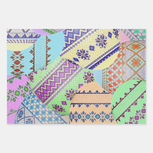 Oekraïense paaseieren (Pysanky) Inpakpapier Vel (Voorkant 3)