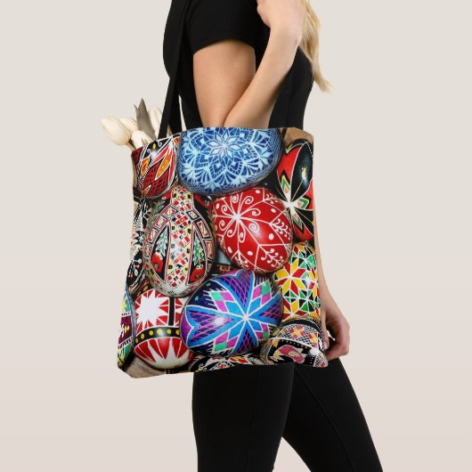 Oekraïense paaseieren, tote bag (Dichtbij)