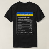 Oekraïense pap Nutrition Facts Vaderdag Gift T-shirt (Design voorkant)