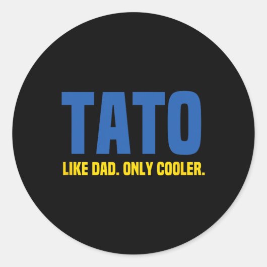 Oekraïense Papa. Oekraïne Vader. Vader Ronde Sticker (Voorkant)
