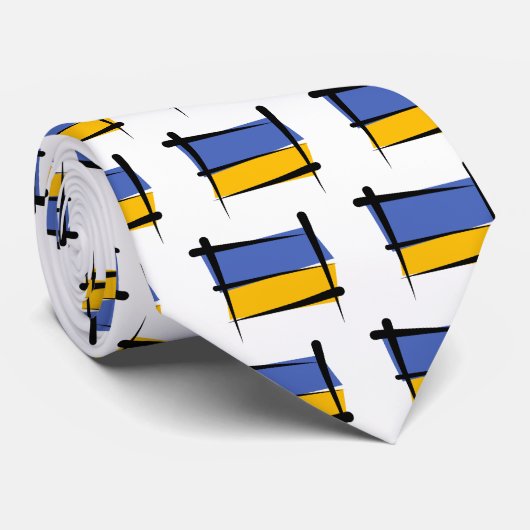 Oekraïense penseelvlag stropdas (Opgerold)