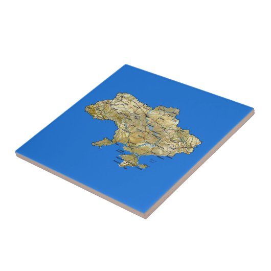 Oekraïense plattegrond tegeltje (Zijkant)