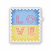 Oekraïense Postzegel Met Liebesbrief Sticker (Voorkant)