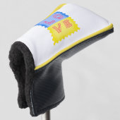 Oekraïense postzegel met liefdesbrief golfheadcover (3/4 voorkant)