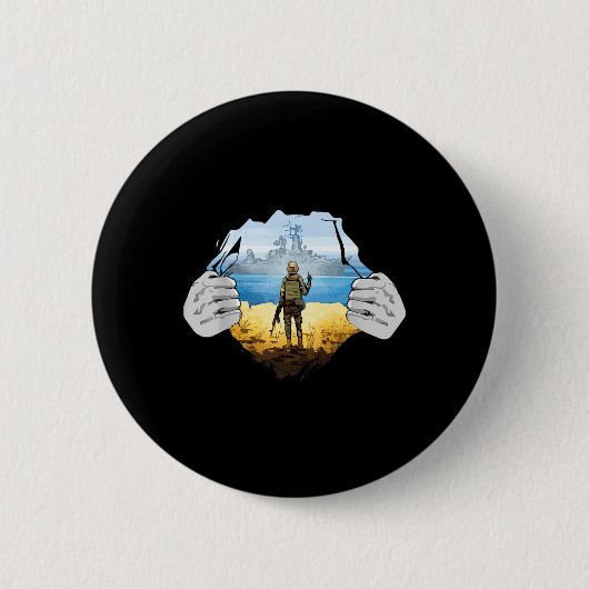 Oekraïense Postzegel Vlag Trots Moederdag Ronde Button 5,7 Cm (Voorkant)